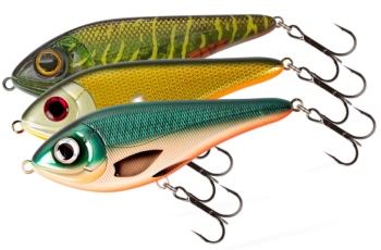 Strike Pro Buster Swim Junior 10,5cm Slow Sinking in verschiedenen Dekoren mit Drillingen